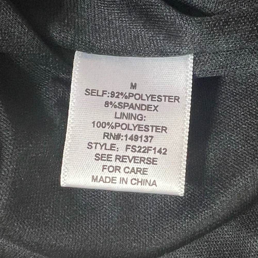 Fiestar One Shoulder Ruched Black Dress Size Medium - Picture 7 of 9